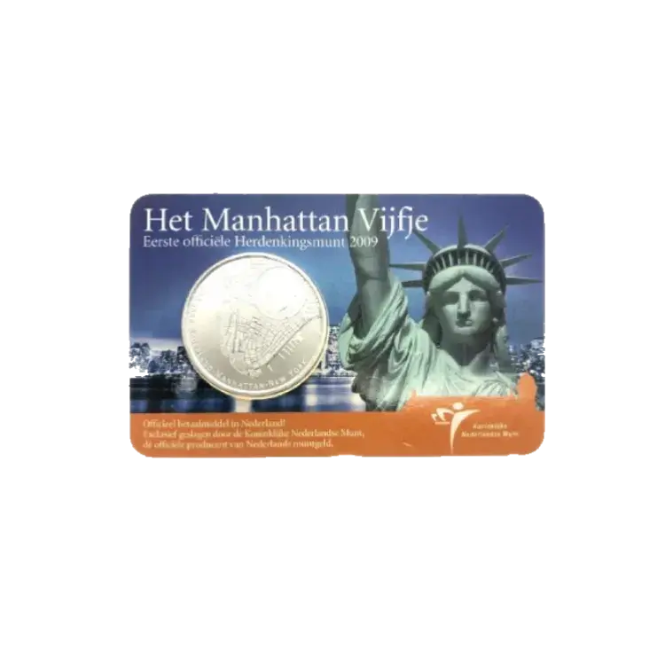 10x zilveren €5 munt (zilveren vijfje) in presentatieverpakking voorkant