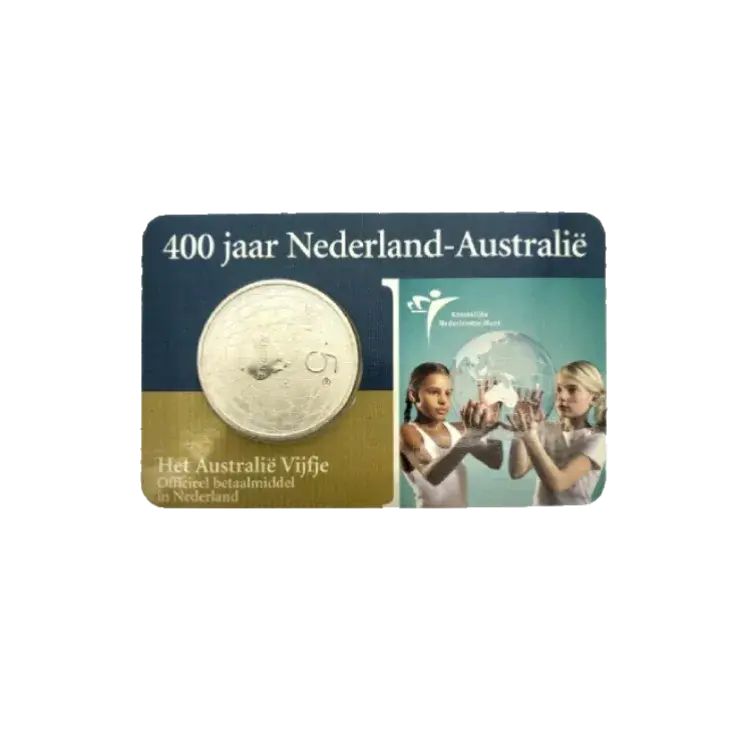 10x zilveren €5 munt (zilveren vijfje) in presentatieverpakking achterkant