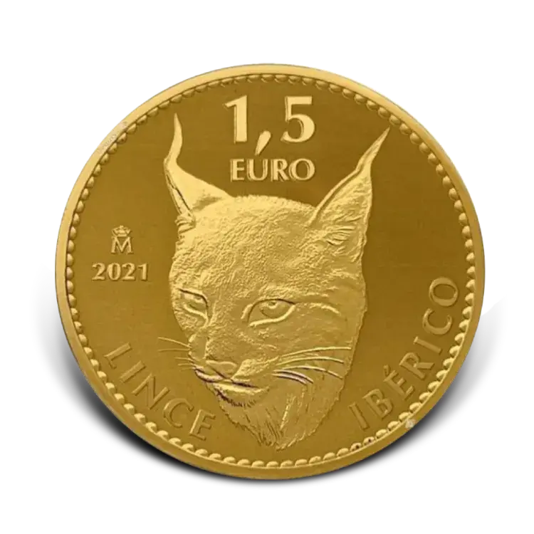 1 troy ounce gold coin Iberian Lynx front