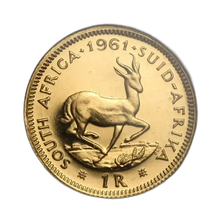 1 Rand gouden munt Zuid Afrika voorkant