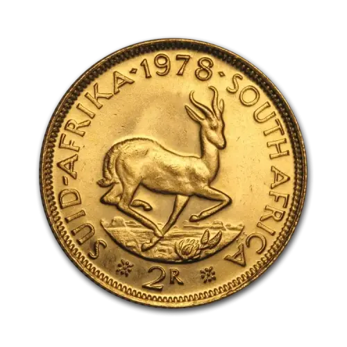 2 Rand gold coin South Africa front