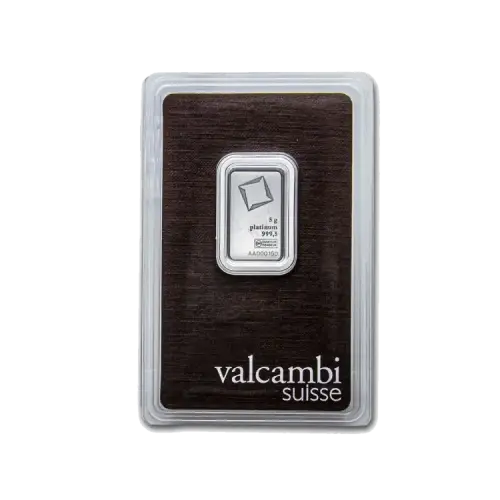 5 gram platinum bar various producers front