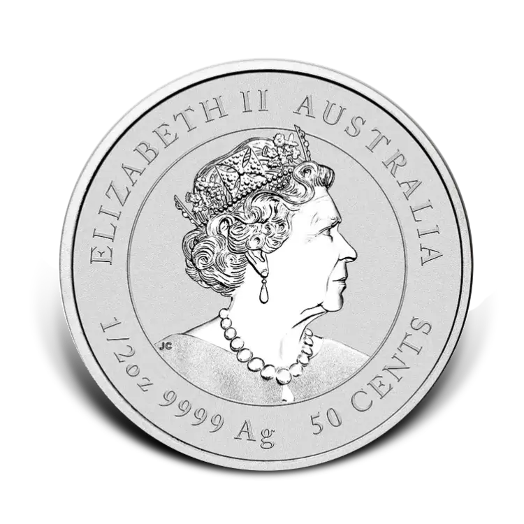 1/2 troy ounce zilveren munt Lunar 2021 Year of the Ox color achterkant
