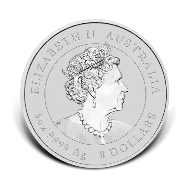 5 troy ounce silver coin Lunar 2023 Year of the Rabbit back