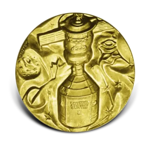 1 troy ounce gold Apollo-Soyuz Test Project coin front