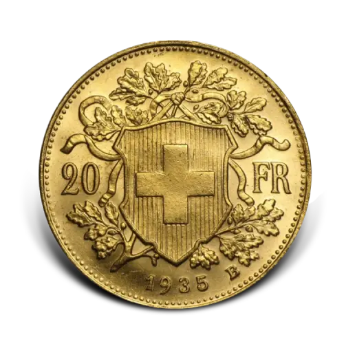 Gouden 20 Francs Zwitserland front
