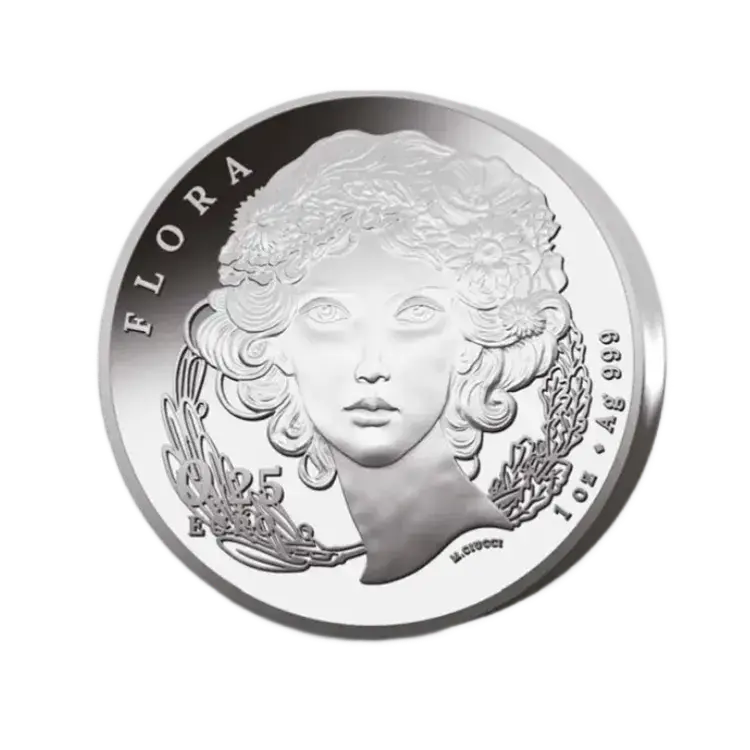 1 troy ounce silver Flora &amp; Fauna coin back