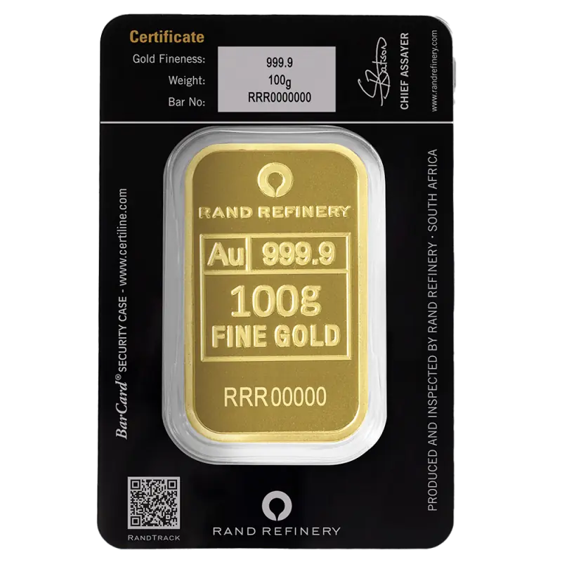 100 g gold bars