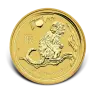 1/4 troy ounce gouden Lunar munt Year of the Monkey 2016 voorkant