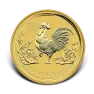 1 troy ounce gold Lunar II Year of the Rooster 2017 front