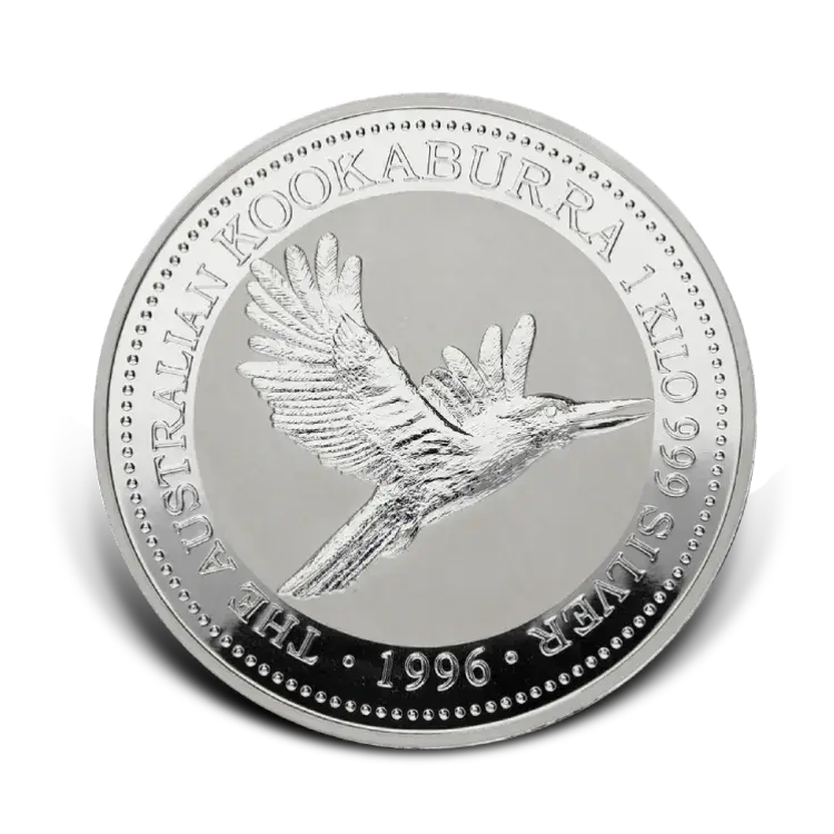 1 Kilo Kookaburra silver coin 1996 front