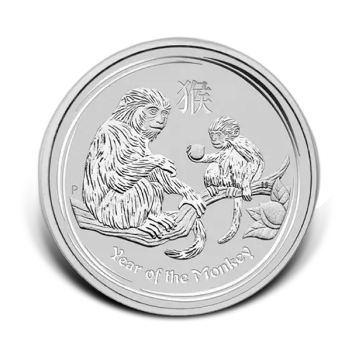 10 troy ounce silver Lunar coin Year of the Monkey 2016 front