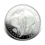 1 kilo zilveren Somalische Olifant munt voorkant