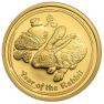 1 troy ounce gouden Lunar munt 2011 - het jaar van het konijn voorkant