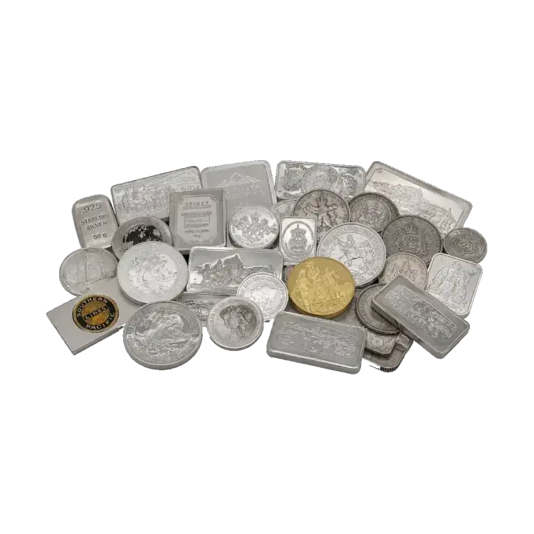 1 kilo puur zilver | Sterling munten, penningen en baren voorkant