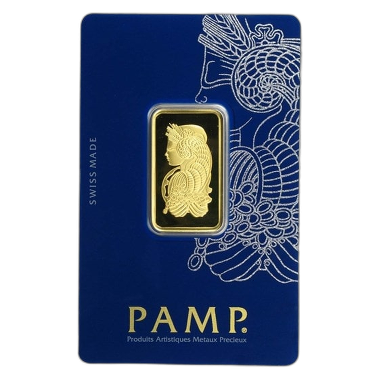 1/2 Troy ounce gouden baar Pamp Suisse voorkant
