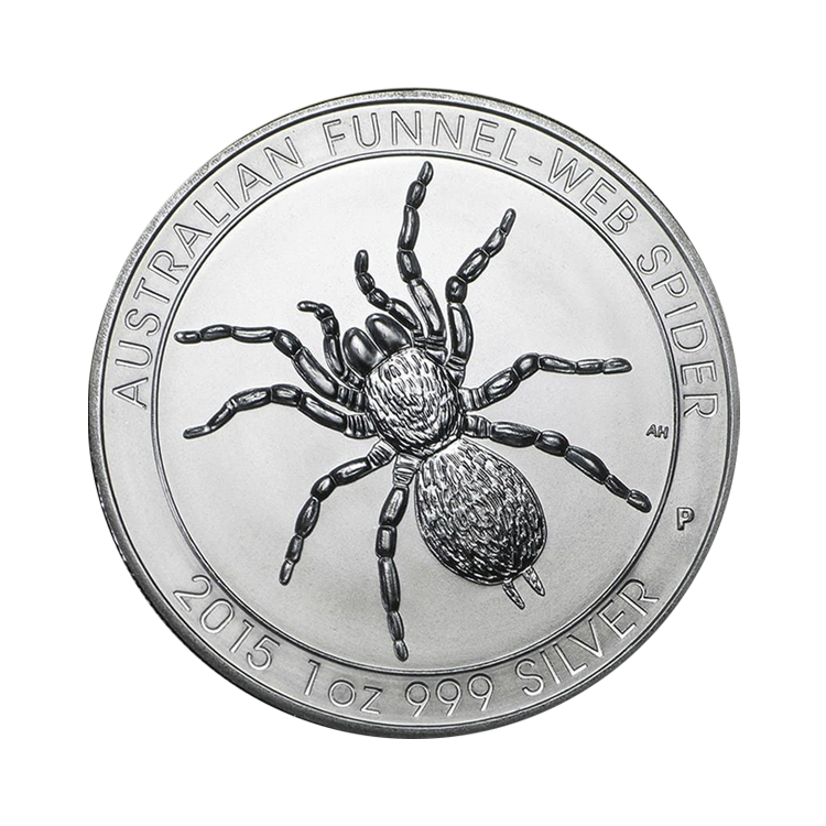 1 Troy ounce silver Funnelweb Spider 2015 front