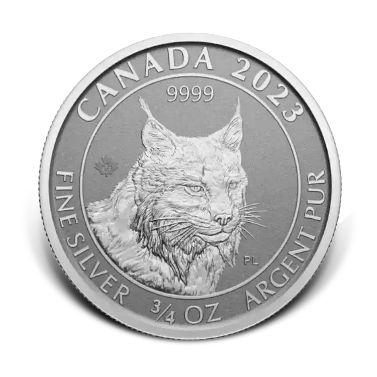 3/4 troy ounce silver coin various mints angle 3