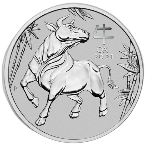 1 Troy ounce platinum coin Lunar 2021 front