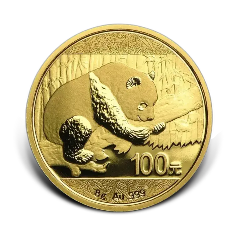 Gold panda 2016 coin 8 grams fine gold front