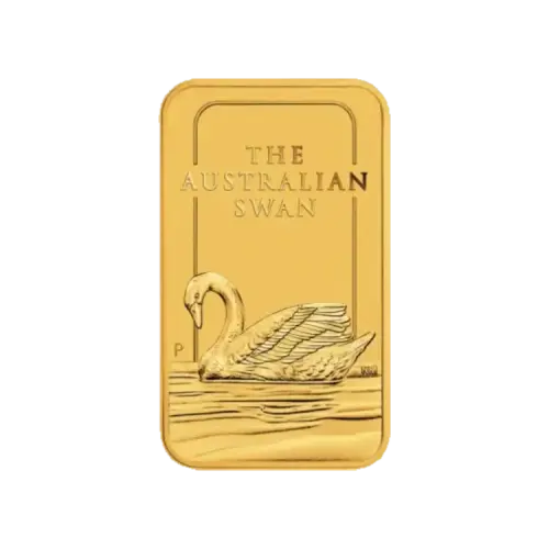 1 troy ounce goudbaar Australian Swan voorkant