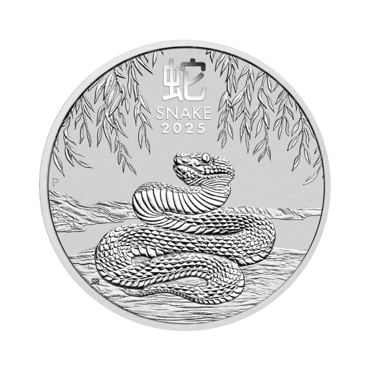 10 kilogram silver Lunar coin Year of the Snake 2025 front