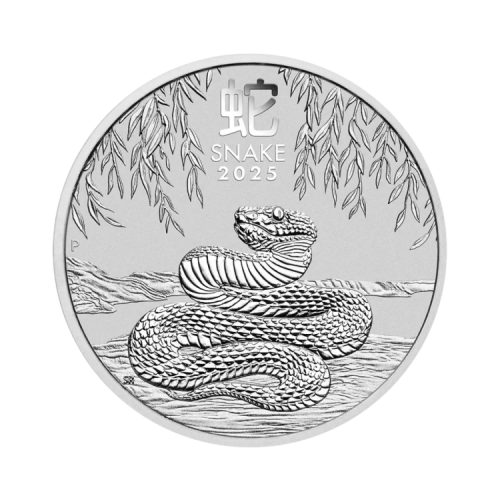 10 kilogram silver Lunar coin Year of the Snake 2025 front