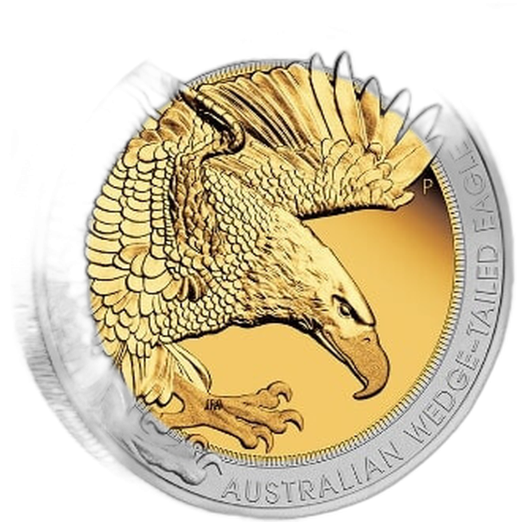 1,5 troy ounce zilveren munt wigstaartarend Bi-Metaal Proof 2020 voorkant