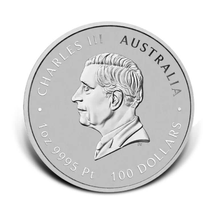 1 troy ounce platina Lunar III Year of the Goat 2027 achterkant