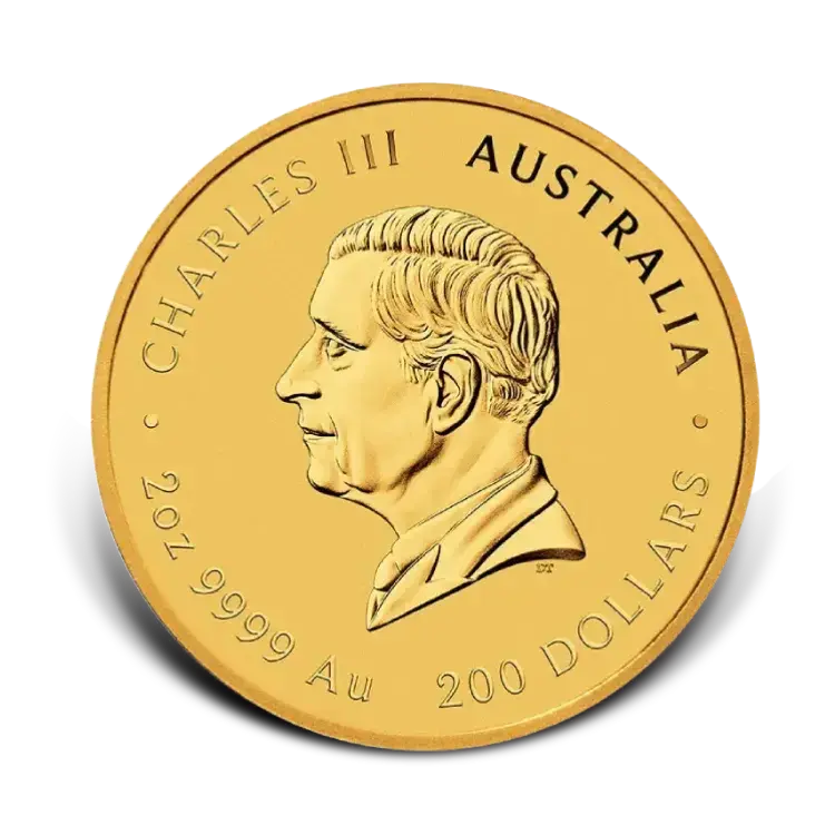 2 troy ounce gouden Lunar III munt - Year of the Goat 2027 achterkant