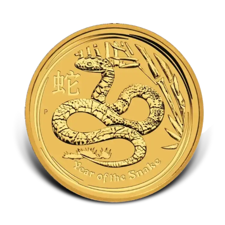 1/10 troy ounce gold coin Lunar Year of the Snake 2013 front