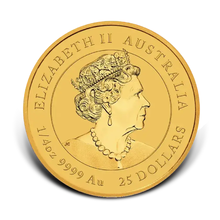 1/4 troy ounce gouden Lunar munt Year of the Ox 2021 achterkant