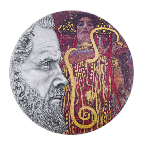 2 troy ounce silver coin Gustav Klimt 2020 front