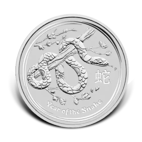 10 troy ounce silver Lunar coin Year of the Snake 2013 front