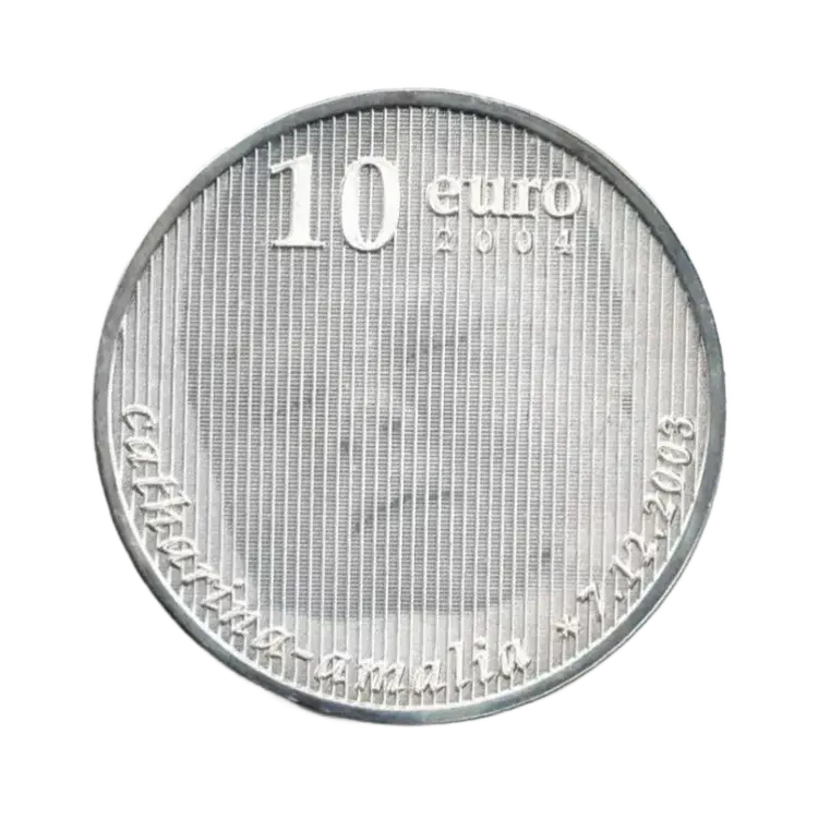 Nederlandse zilveren 10 euro munt voorkant
