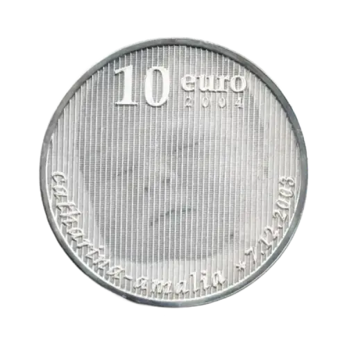 Nederlandse zilveren 10 euro munt voorkant