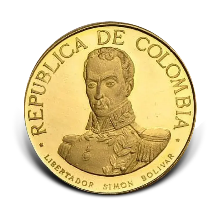 Gold 300 Pesos Colombia Battle of Boyacá 1969 front