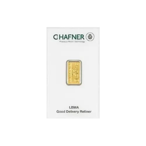Goudbaar 1 gram C. Hafner van een Smartpack voorkant