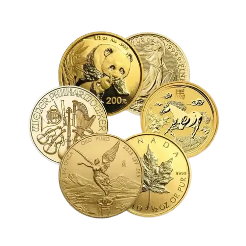 Diverse 1/2 troy ounce gouden munt
