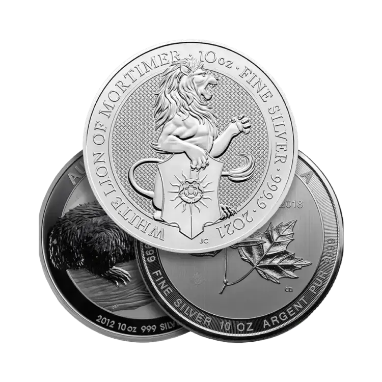 10 troy ounce zilveren munt circulated voorkant