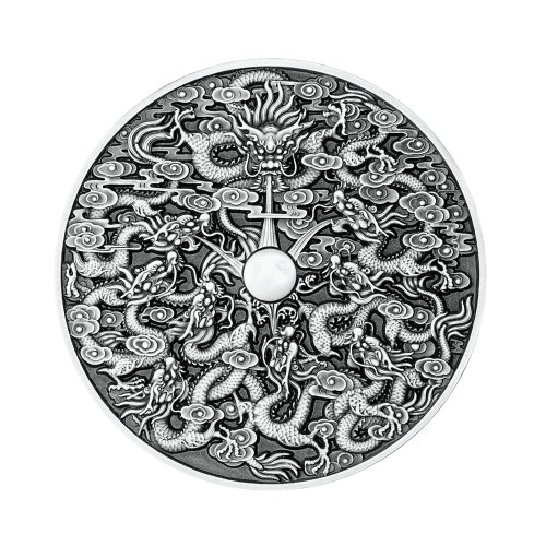2 troy ounce silver coin nine dragons 2020 front