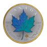 1 troy ounce zilveren munt Maple Leaf Chameleon 2020 voorkant