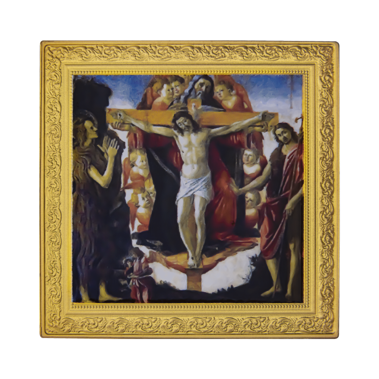 1 troy ounce zilveren munt Holy Trinity Botticelli voorkant