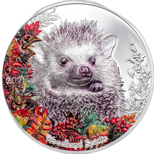 1 troy ounce zilveren munt Woodland Spirit 2021 Proof voorkant