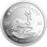1 Troy ounce zilveren munt Krugerrand 2021 Proof voorkant
