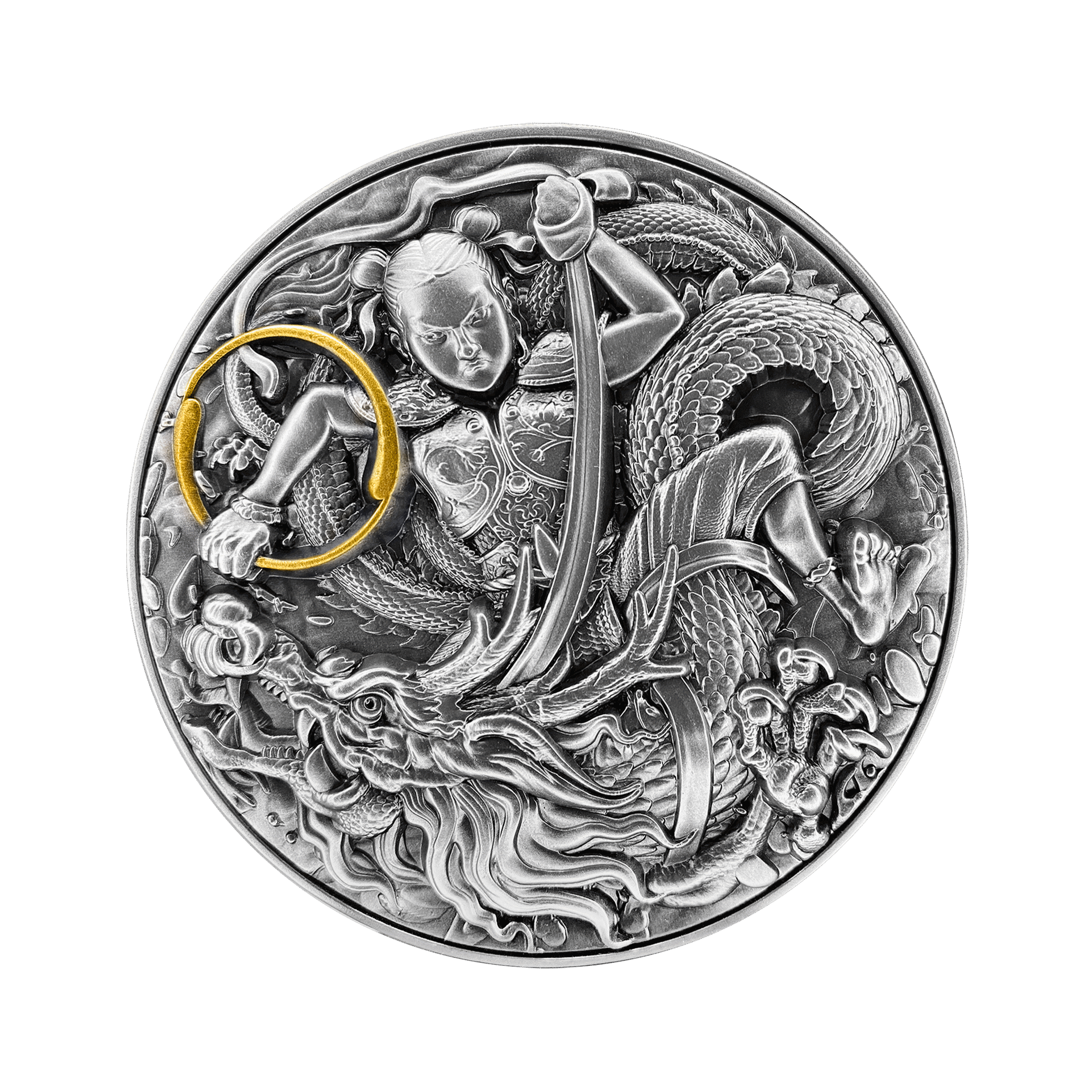 その他 HAKU TITA SILVER David Kintsugi Art 2 Oz Silver Coin 2025 - Mint XXI