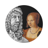 2 troy ounce zilveren munt Albrecht Dürer 2021 voorkant