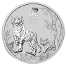 1/2 Troy ounce zilveren munt Lunar 2022 voorkant