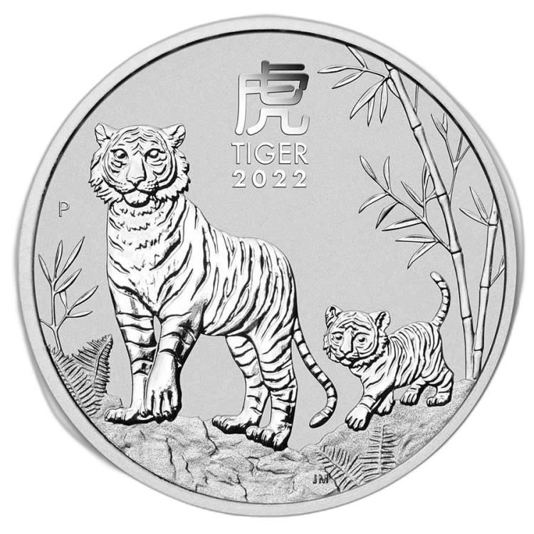 1/2 Troy ounce silver coin Lunar 2022 front