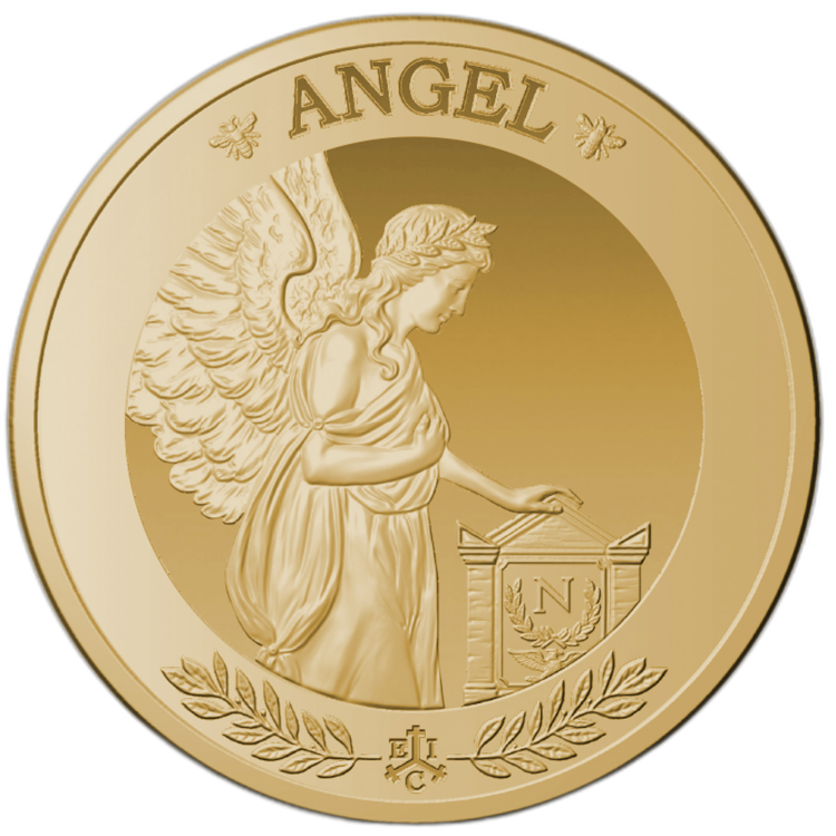1 troy ounce gouden munt Saint-Helena engel 2021 Proof voorkant